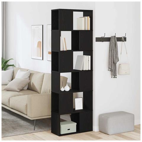 Libreria /Divisorio Rovere Nero 60x24x186 cm - Foto 1