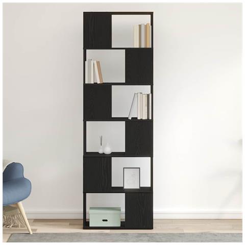 Libreria /Divisorio Rovere Nero 60x24x186 cm - Foto 9
