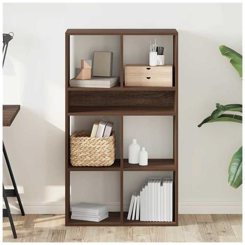 Libreria Rovere Marrone 66x31x112 Cm In Legno Multistrato - Foto 3