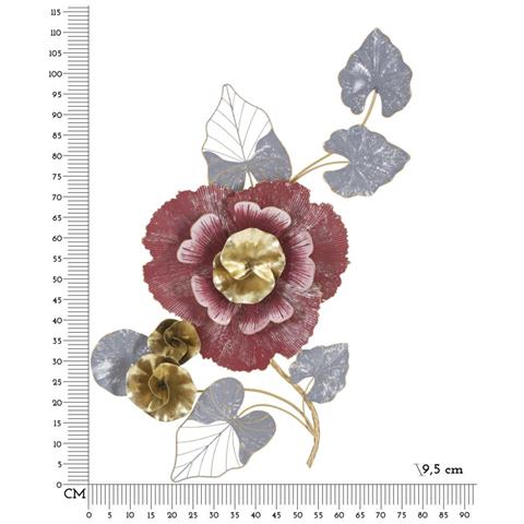 Decorazione In Metallo 3d Fiori 10 - Multicolore - Metallo - 61,6x9,5x111,8 Cm - Foto 6