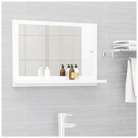 Lusso Casadino - Specchio Da Bagno Bianco 60x10,5x37 Cm In Legno Multistrato - Foto 7