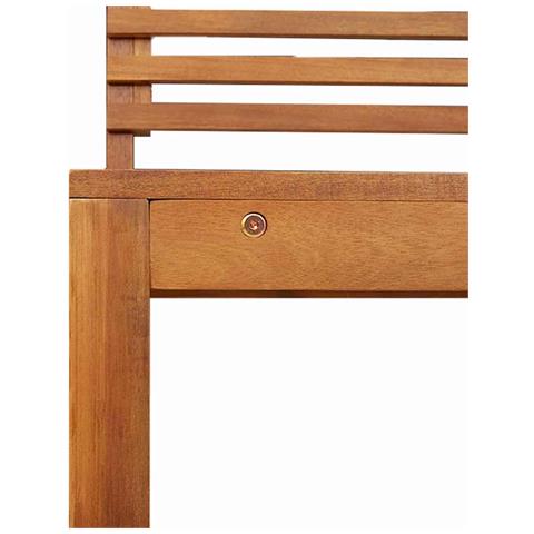 Set Panchina da Giardino 5 Pezzi in Legno Massello di Acacia - Foto 9