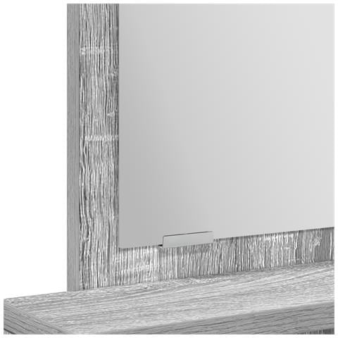 Tavolo da trucco  con cassetti Grigio Sonoma 50x41x140 cm - Foto 9