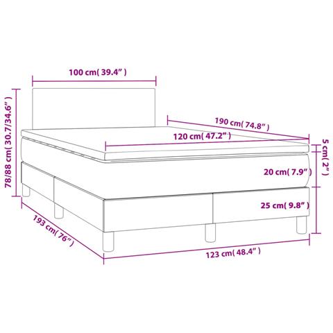 Giroletto a Molle con Materasso Blu 120x190 cm in Tessuto - Foto 9