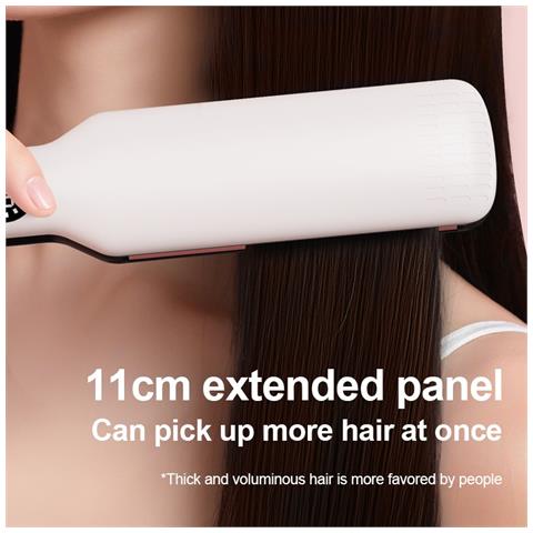 Piastra Per Capelli Professionale A Riscaldamento Rapido Per Uso Domestico - Liscia E Riccia 2 In 1 White - Foto 7