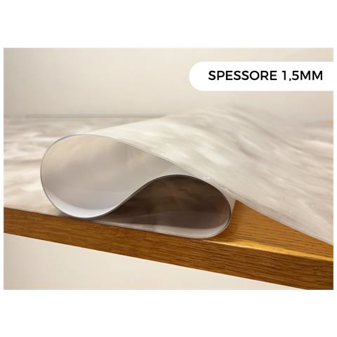 Tovaglia Antimacchia Plastificata Pvc Proteggi Tavolo Crystal Marmo 100x300 D8 - Foto 2