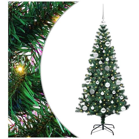 Albero di Natale artificiale con luci integrate Verde 150 cm - Foto 1