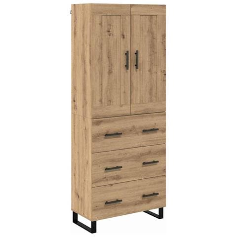 Credenza con cassetto Rovere artigianale 69,5 x 34 x 180 cm - Foto 1