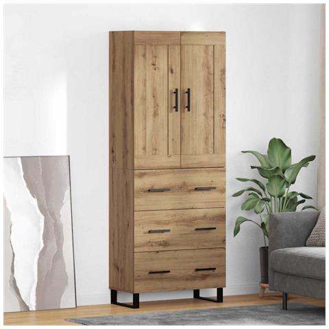 Credenza con cassetto Rovere artigianale 69,5 x 34 x 180 cm - Foto 2
