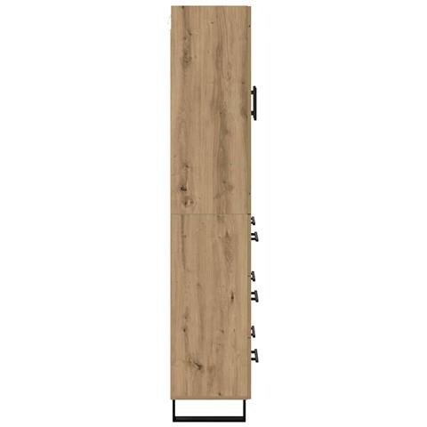 Credenza con cassetto Rovere artigianale 69,5 x 34 x 180 cm - Foto 9