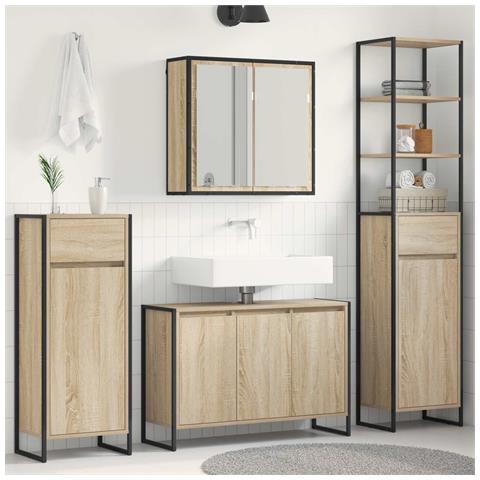 Set di mobili per il bagno Rovere Sonoma Legno multistrato - Foto 2