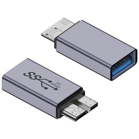Adattatore Da Usb A Femmina A Micro B Maschio (confezione Da 2) - Convertitore In Lega Di Alluminio - Foto 1