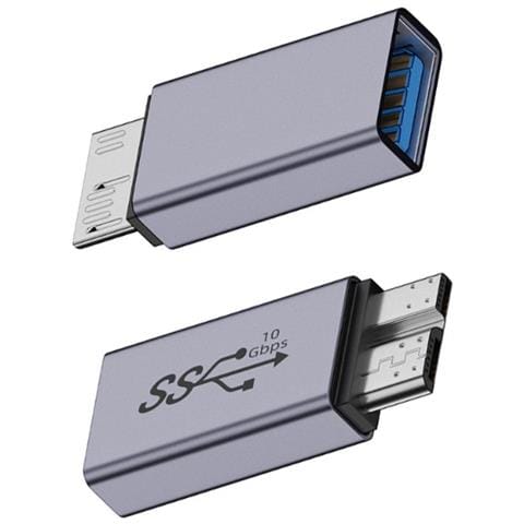 Adattatore Da Usb A Femmina A Micro B Maschio (confezione Da 2) - Convertitore In Lega Di Alluminio - Foto 2