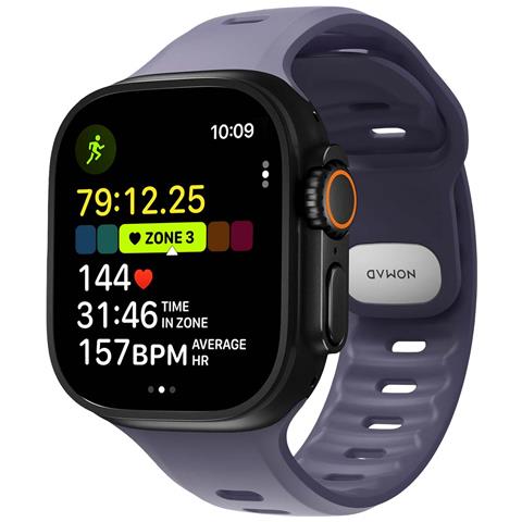 Bracciale Sport Impermeabile 49 Mm Per Apple Watch Modello Tempo Band, Viola - Foto 5