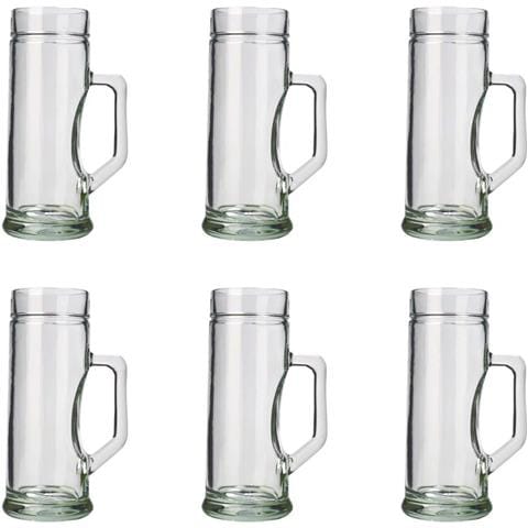 Bicchieri Birra  Boccali Birra Set Di 6 - Premium  Liscia  0 3 Litri - Foto 1
