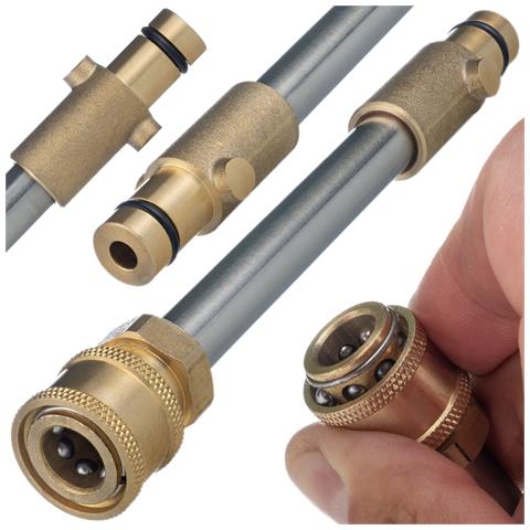 Lancia /adattatore Bayonet 1/4qrc-gerni - Compatibile Con Idropulitrici Nilfisk, Gerni, Husqvarna, Sthil | Max 2000 Psi, 60°c | Alta Qualità E Durata - Foto 1