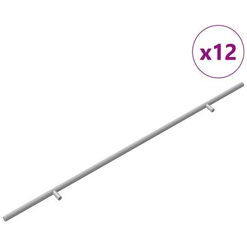 Maniglia per Armadio 12 pcs Argento 700mm Acciaio inossidabile - Foto 1