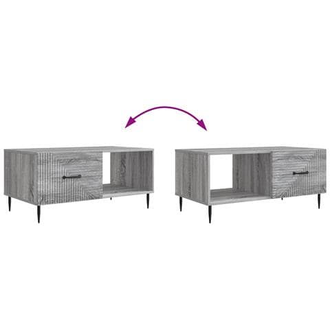 Tavolino da salotto Grigio Sonoma 90 x 50 x 40 cm - Foto 9
