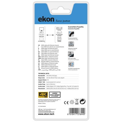 ECITHDMI18MMK cavo HDMI 1,8 m HDMI tipo A (Standard) Nero - Foto 2