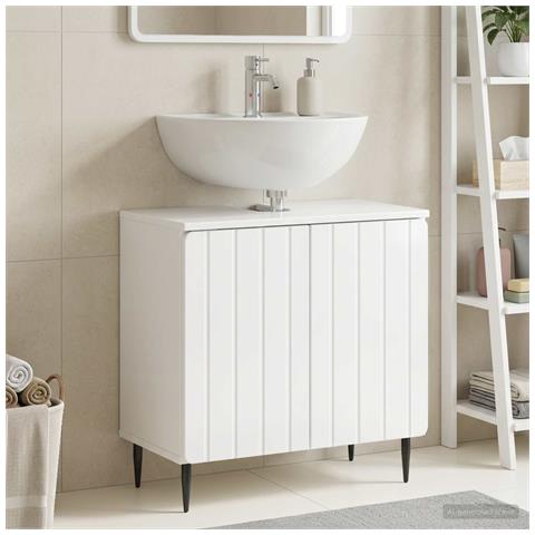 Armadio per Lavabo da Bagno ZWOLLE Bianco Lucido - Foto 2