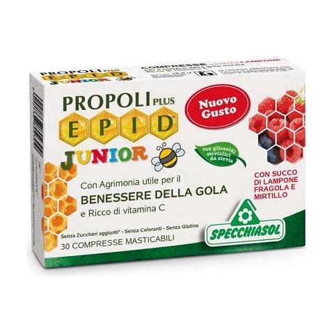 Epid Propoli Plus Junior 30 Compresse Aroma Lampone, Fragola E Mirtillo - Foto 1