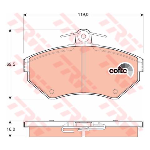 Kit Pastiglie Freno Gdb1437 - Foto 3