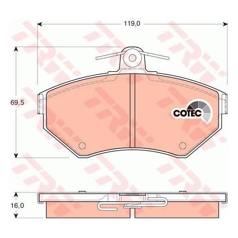 Kit Pastiglie Freno Gdb1437 - Foto 1
