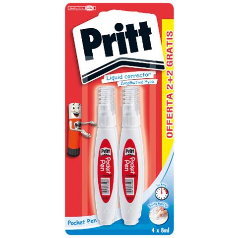 Conf. 4 Pz Correttore Liquido In Penna Pritt 8 Ml - Foto 1
