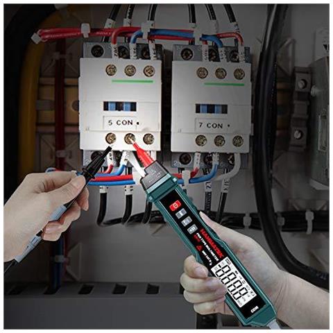 Pen Tipo Multimetro Digitale Tester Elettrico Con Ncv Ac Dc Voltmetro Ohmmetro Resistenza In Diretta Linea Tester Digitale Con Retroilluminazione E La Torcia Elettrica - Foto 4