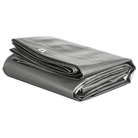 Pe Incatramata Impermeabile Di Copertura Heavy Duty Tarp Foglio Con Occhielli Per Mobili Da Giardino Hutch Trampolino Legno Automobile Camping O Gardening - 2x3m 6.5x10ft 180g M Grigio - Foto 2