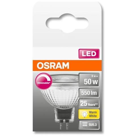 Spot Mr16 Led 36 ° Vetro Variabile - 8w Equivalente 50 Gu5.3 - Bianco Caldo - Foto 1