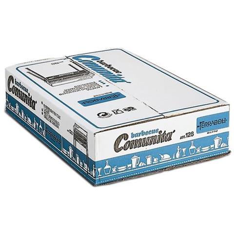 Barbeque a Carbonella Comunità di Griglia in Acciaio Cromato Regolabile su 3 Altezze Colore Nero - Foto 2