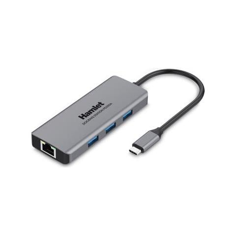 Replicatore di Porte e Docking Station per Notebook PD200A Cablato 3x USB 3.2 / HDMI / LAN + Power Delivery 85W - Grigio - Foto 1