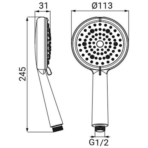 Doccino Idra Con 5 Getti, Elegante Cromatura Per Un'esperienza Di Doccia Premium - Foto 4