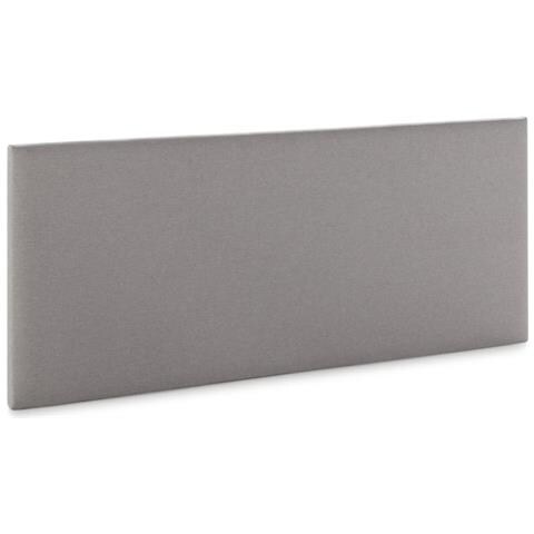 Testiera Aura Rivestita In Tessuto Grigio Chiaro 140x60 Cm - Foto 1