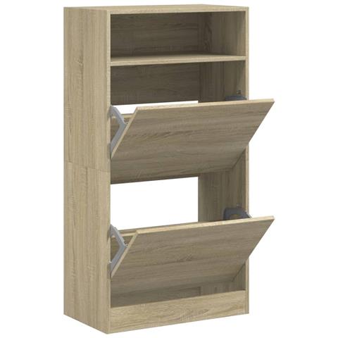 Scarpiera Rovere Sonoma 60x34x116 Cm In Legno Multistrato - Foto 2