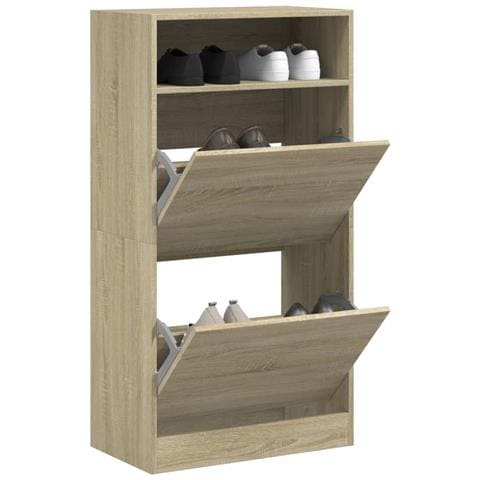 Scarpiera Rovere Sonoma 60x34x116 Cm In Legno Multistrato - Foto 1