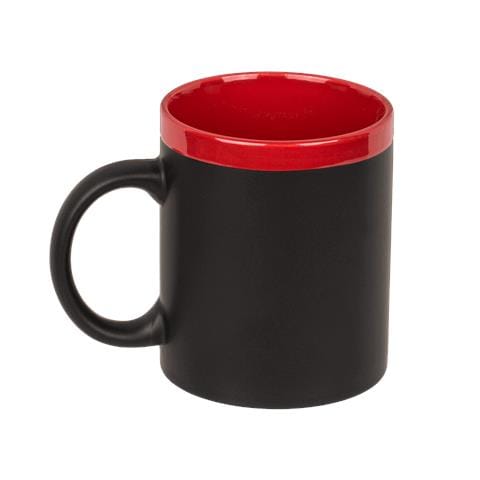 Writeable Stoneware Mug With Chalk - Red - Foto 1