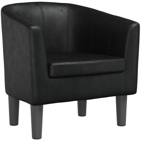 Poltrona Cabriolet Nera In Similpelle - Foto 2