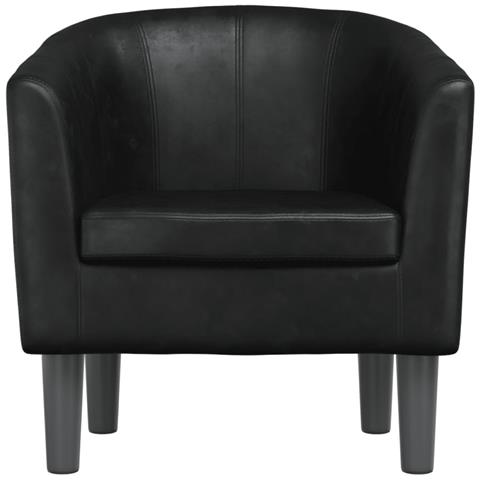 Poltrona Cabriolet Nera In Similpelle - Foto 3