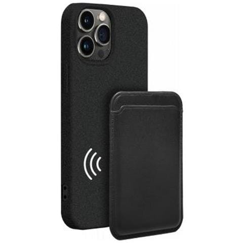 Cover Compatibile Magsafe Per Iphone 14 Pro Max Portacarte Amovibile, Nero - Foto 2