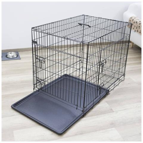 Gabbia Per Cani 92x63x74 Cm Nera - Foto 2