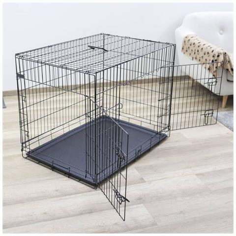 Gabbia Per Cani 92x63x74 Cm Nera - Foto 3