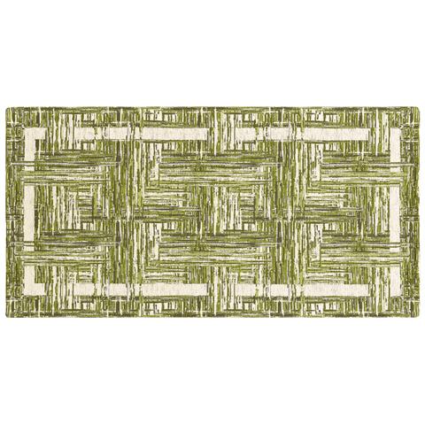 Tappeto Passatoia Cucina Corsia Retro Antiscivolo Disegno Bangkok By Suardi 55x115 Verde - Foto 1