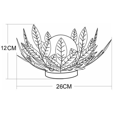 Lampada Da Tavolo G4495 Dorato Waterlily - Foto 2