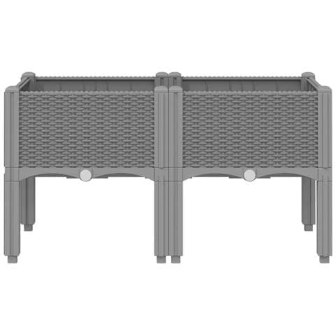 Fioriera Da Giardino Con Gambe Grigio Chiaro 80x40x42 Cm In Pp - Foto 3