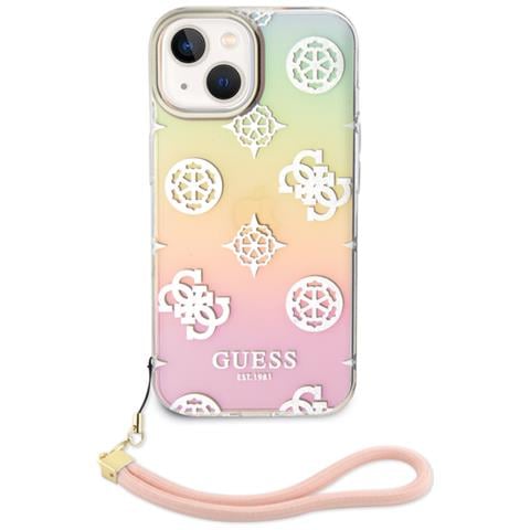 Cover Per Iphone 15 Plus Tpu Peony Con Cordino, Multicolore - Foto 1