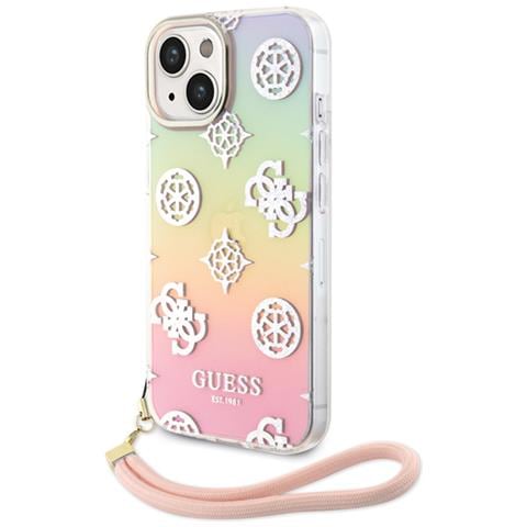 Cover Per Iphone 15 Plus Tpu Peony Con Cordino, Multicolore - Foto 2