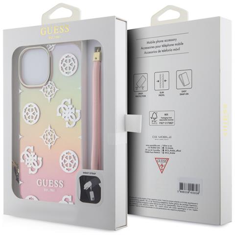 Cover Per Iphone 15 Plus Tpu Peony Con Cordino, Multicolore - Foto 3