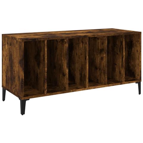 Mobile Porta Dischi Rovere Fumo 100x38x48 Cm Legno Multistrato - Foto 2